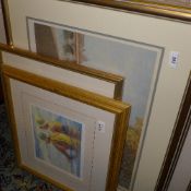A collection of prints including Venetian scene, Provance, Thames and others