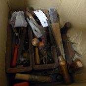 A collection of wood working tools
