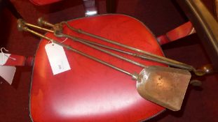 A set of Georgian fireside tools