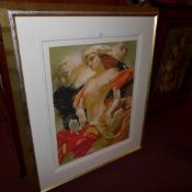 A contemporary limited edition giclee print by Russian artist Roman Garassuta in a gilt frame