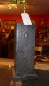 A shagreen cuboid form table lamp
