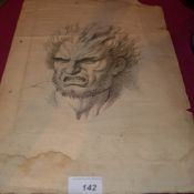An unframed late C17th/ early C18th etching by Jean Audran after Charles Le Brun 'Expressions of the
