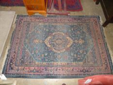 An extremely fine North East Persian Turkoman carpet 280cm x 179cm. Repeating Tekkeh goul motifs