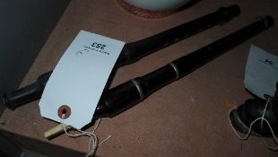 Two C19th hardwood flageolets