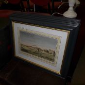 A set of four prints view of London from Thames framed and glazed