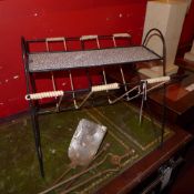 A retro wire magazine rack
