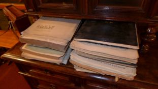 A large collection of various sheet music