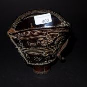 A Chinese Buffalo horn libation cup