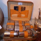 A 1950's chrome gentlemans travelling wash case with fully fitted interior