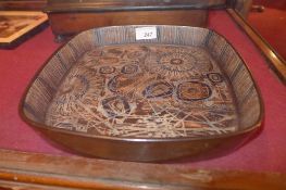A Royal Copenhagen Fajance Holmsberg dish of square form
