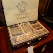 A cased complete set of Versaille cutlery