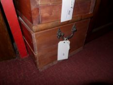 A painted pine storage crate