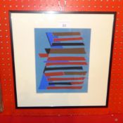 A glazed and framed Alberto Magnelli print