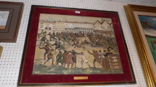 A naive painting of Bull Baiting in Wokingham