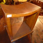 An Art Deco walnut stool