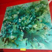 A contemporary unframed oil on canvas abstract by Talia Lehavi
