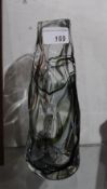 A Whitefriars streaky glass vase designed by Wilson and Dyer, pattern number 9612