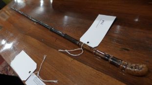 An antique bamboo swordstick
