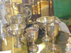 A collection of silver and silver plated