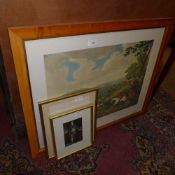 A colour print hunting scene, Westminste