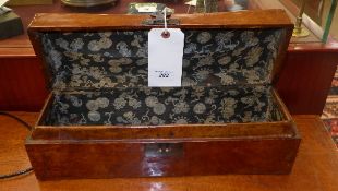 An Oriental leather clad headrest/work b