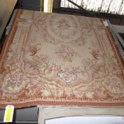 An Aubusson rug/wall hanging with fawn g