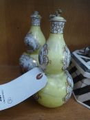 A pair of porcelain double gourd vases a