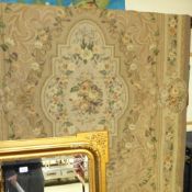 An Aubusson rug/wall hanging with fawn g
