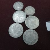 Six Egyptian piastres coins dating back