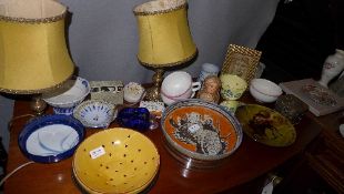 A miscellaneous collection including pot