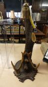 An Antler table lamp