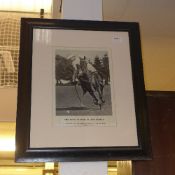 An oil on canvas of Polo players and a s