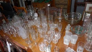 An extensive collection of glassware
