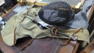 A 1920's leather suitcase