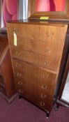 A G-Plan chest fitted seven drawers with brass handles