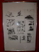 A composite etching based on Bonnie and Clyde signed limited edition C Burns
