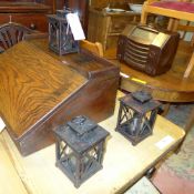 A set of five small storm lanterns