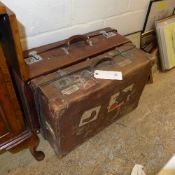 A collection vintage travelling cases