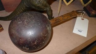 An early C19th lignum pestle