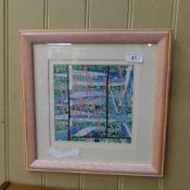 A framed and glazed modern abstract gouache entitled ''Stream of Consciousness'' by Northern