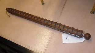 A C19th turned wooden pastry roller