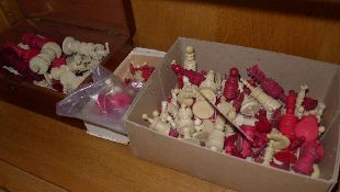 A large collection of part chess sets in
