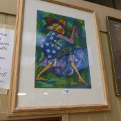 A Titiana Rogachena pastel study female figure