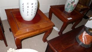 A pair of Chinese style hardwood stands