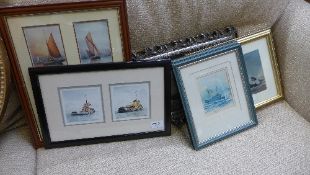 A collection of maritime prints and oils