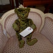 A Stieff design green teddy bear