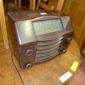 A vintage Bakelite G.E.C. radio and a Gr