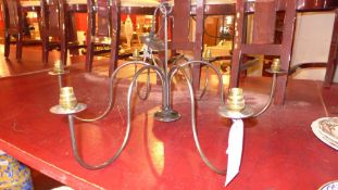 A Stuart Buglass designer hanging light of six branches