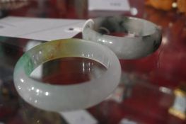 Two Chinese jade bangles