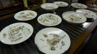 A collection of late C19th French series ware plates